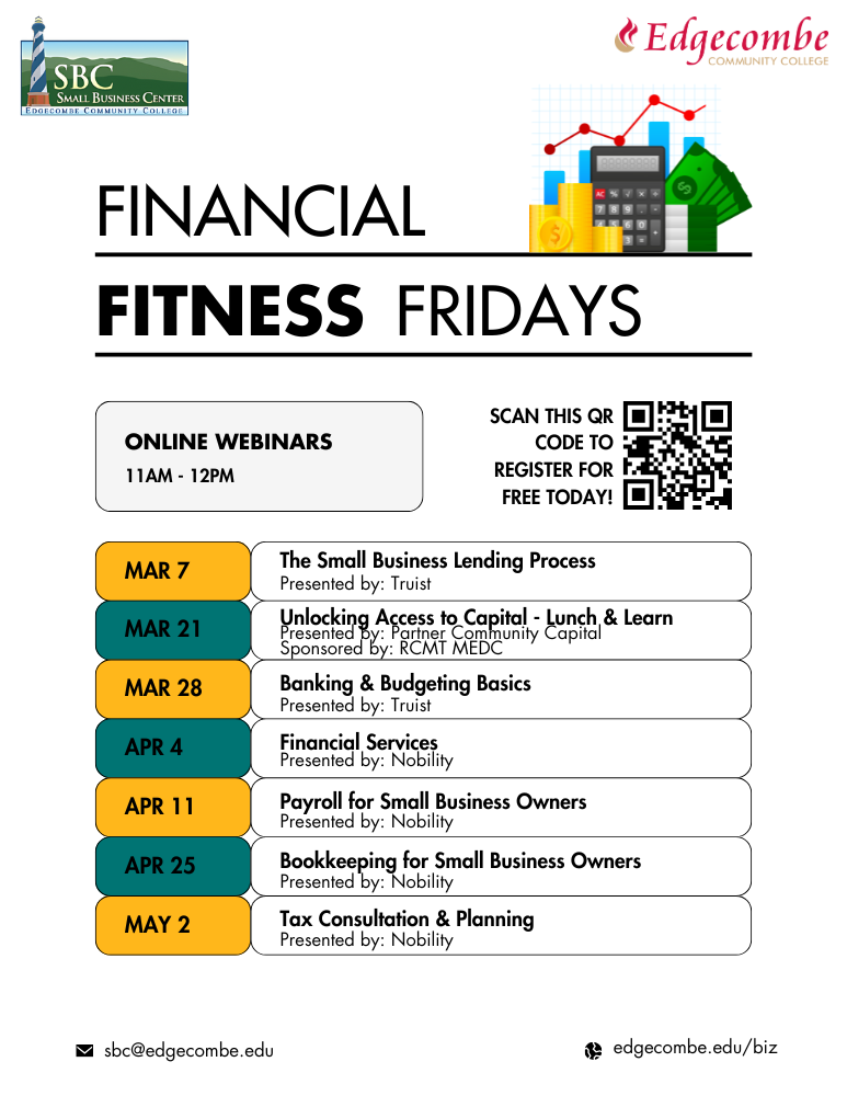Financial Fitness Fridays Flyer
