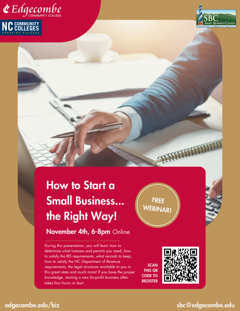How to Start a Small Biz the Right Way Flyer