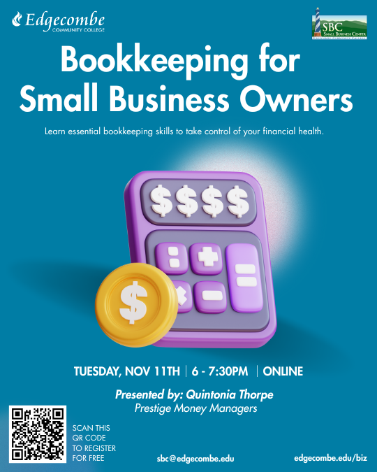 Bookkeeping for Small Biz Owners Flyer
