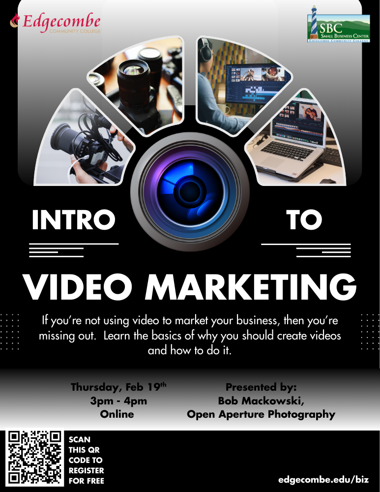 Intro to Video Marketing flyer