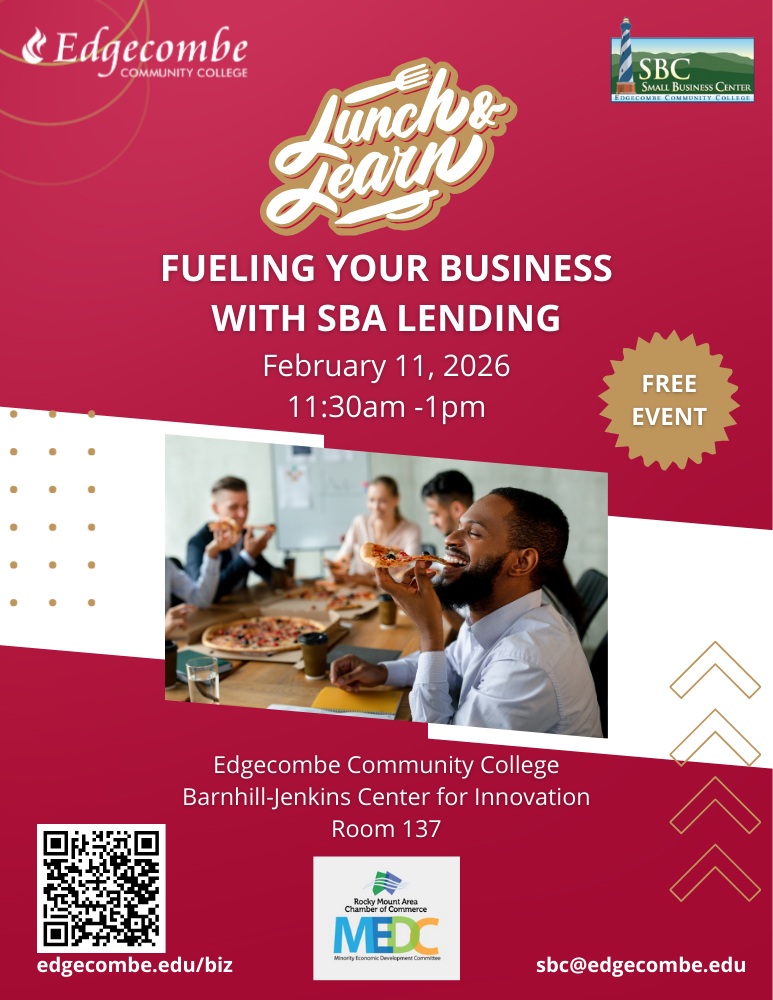 Lunch & Learn Fueling Your Small Biz with SBA Lending Flyer